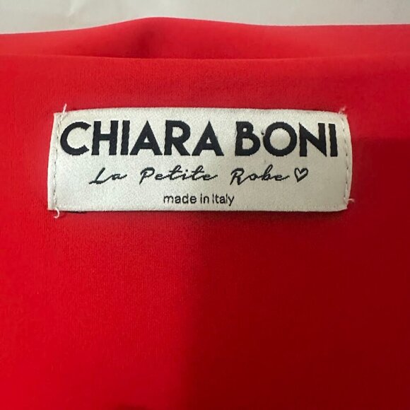 Chiara Boni La Petite Robe Jodilin Red Stretch Jersey Dress 2 Cocktail Evening - Picture 12 of 16